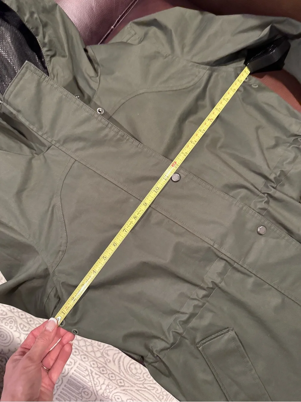 Hunter Women's Hooded Coat in Olive - Picture 14 of 15